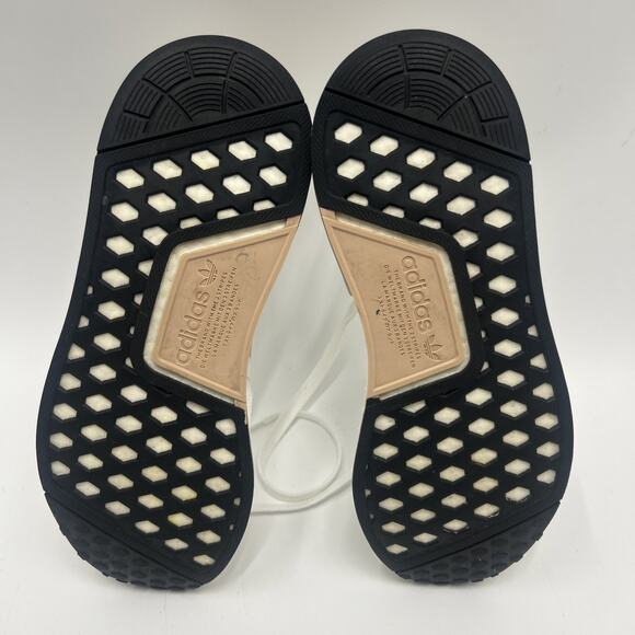 Adidas NMD R1 Womens Size 8.5 White Beige Athletic Running Shoes Sneakers FV2475 - Picture 8 of 9